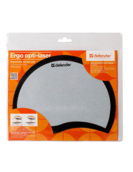 Ergo Opti-Laser Mousepad, nero/bianco (215?165?1,2)mm