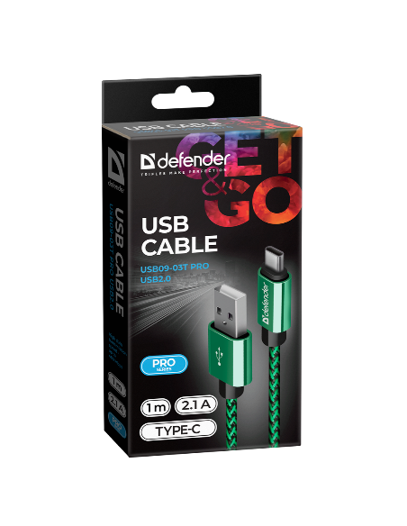 1,00 mt USB - USB-C, VERDE