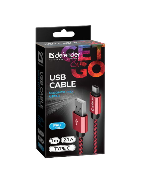 1,00 mt USB - USB-C, ROSSO
