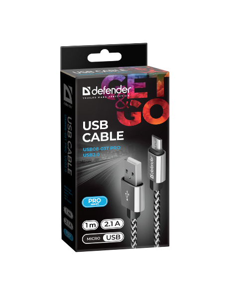 1,00 mt USB - MicroUSB, GRIGIO
