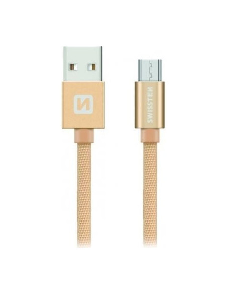 2,00 mt USB-microUSB DATA CABLE Tessuto Gold 3A