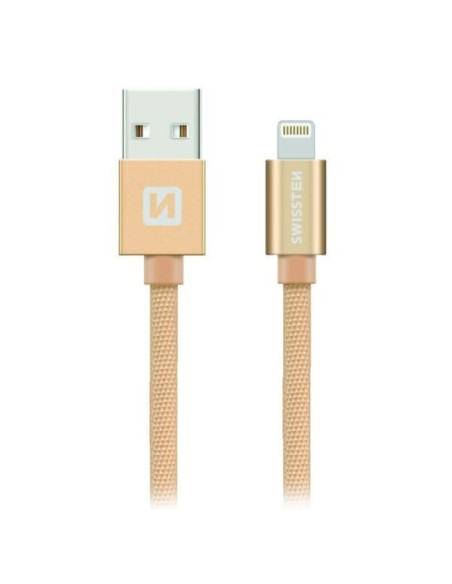 2,00 mt Lightning DATA CABLE Tessuto Gold