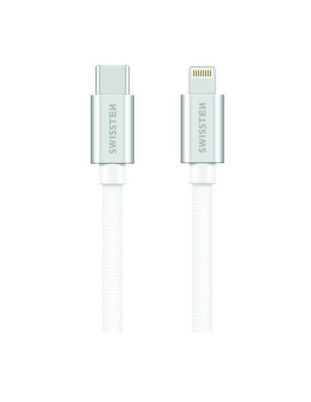 1,20 mt USB-C LIGHTNING Tessuto Bianco