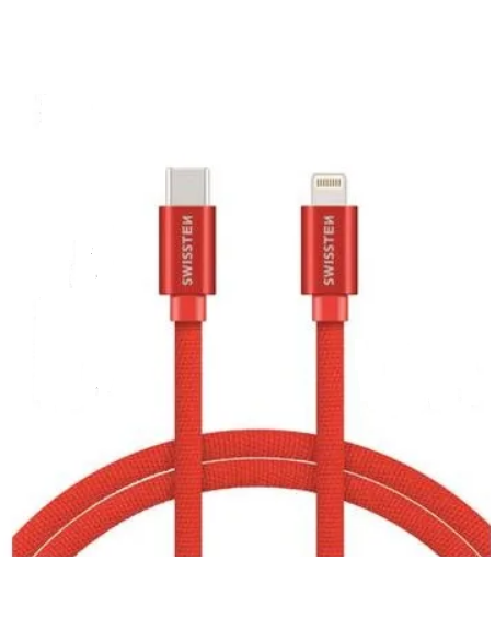 1,20 mt USB-C LIGHTNING Tessuto  Rosso