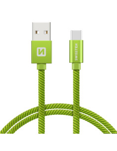 1,20 mt USB-C DATA CABLE Tessuto Verde