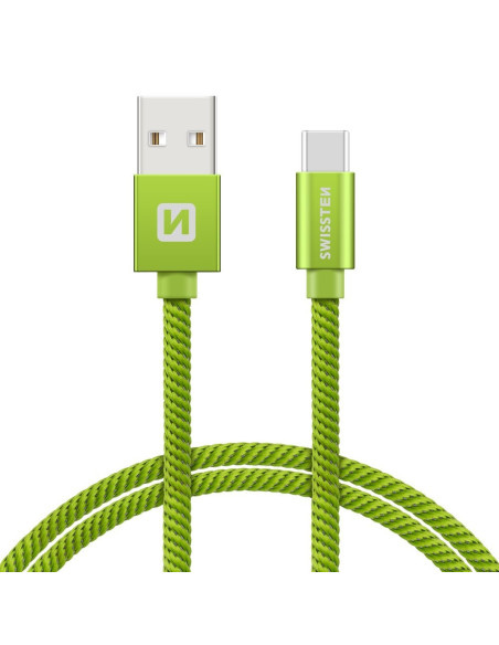 1,20 mt USB-C DATA CABLE Tessuto Verde