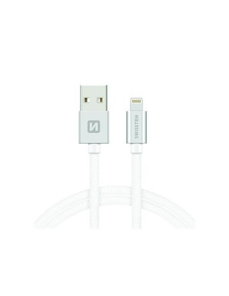 1,20 mt Lightning DATA CABLE Tessuto Bianco 3A Fast Charge
