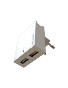 23W Slim travel charger, 2x USB, QC 3.0 bianco