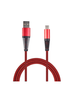 1,00 mt Cavo USB A/Type-C tessuto Rosso