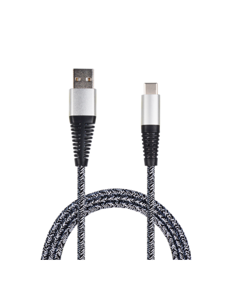 1,00 mt Cavo USB A/Type-C tessuto Bianco