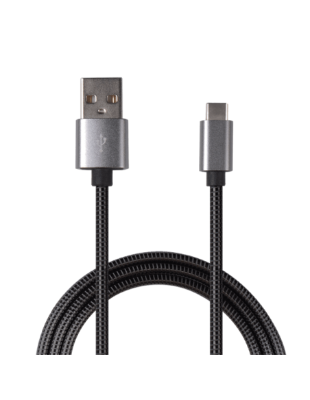 1,00 mt Cavo USB A/Type-C Luxury Metallo Intrecciato