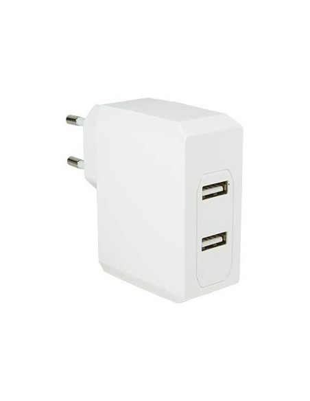 17W 3,4A 5V 2x USB, Bianco Smartphone e Tablet