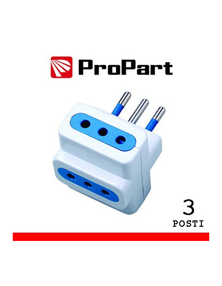 Adattatore 3pos 10A spina 10A