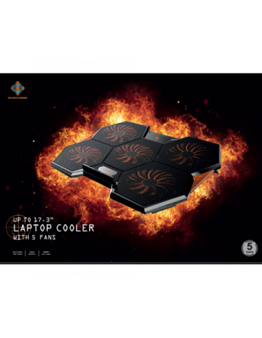 5 Ventole Laptop Cooler fino a 17,3"... 5 Ventole Laptop Cooler fino a 17,3"...