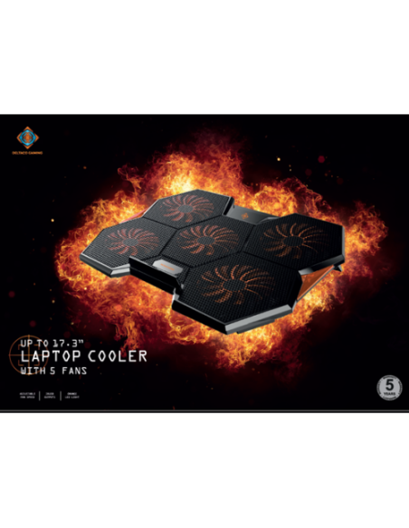 5 Ventole Laptop Cooler fino a 17,3" LED supporto di raffreddamento Portatili