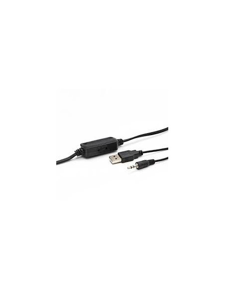 Loudspeakers 2.0 5W volume control, black, USB+3.5mm Jack