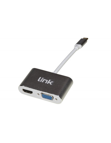 Adattatore USB Type C - HDMI 4K + VGA