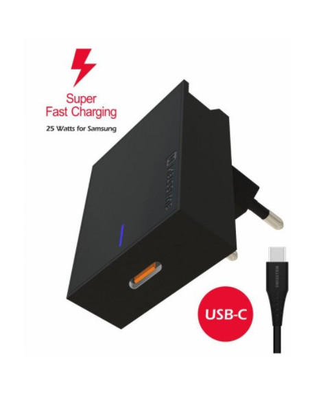 Super Fast Charging USB-C, 25W, Black