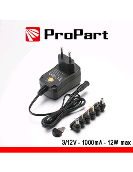 Alimentatore, 3-12V 1000mA 12W